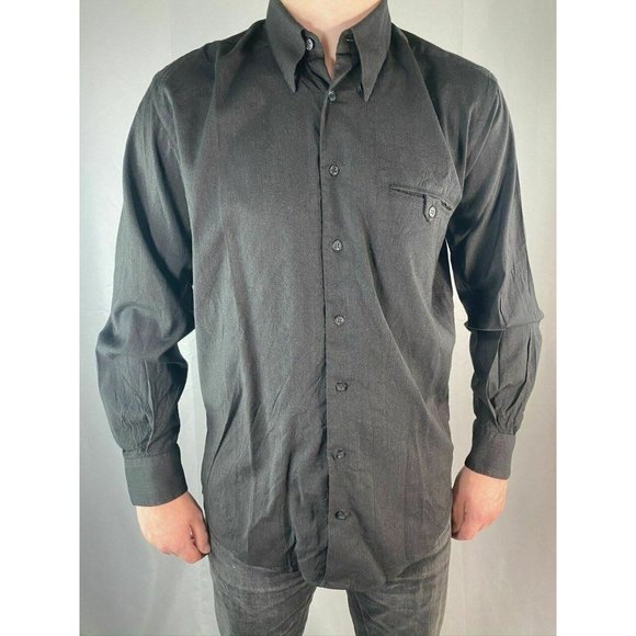 Versace Classic V2 Black Button Up Shirt - Picture 1 of 5